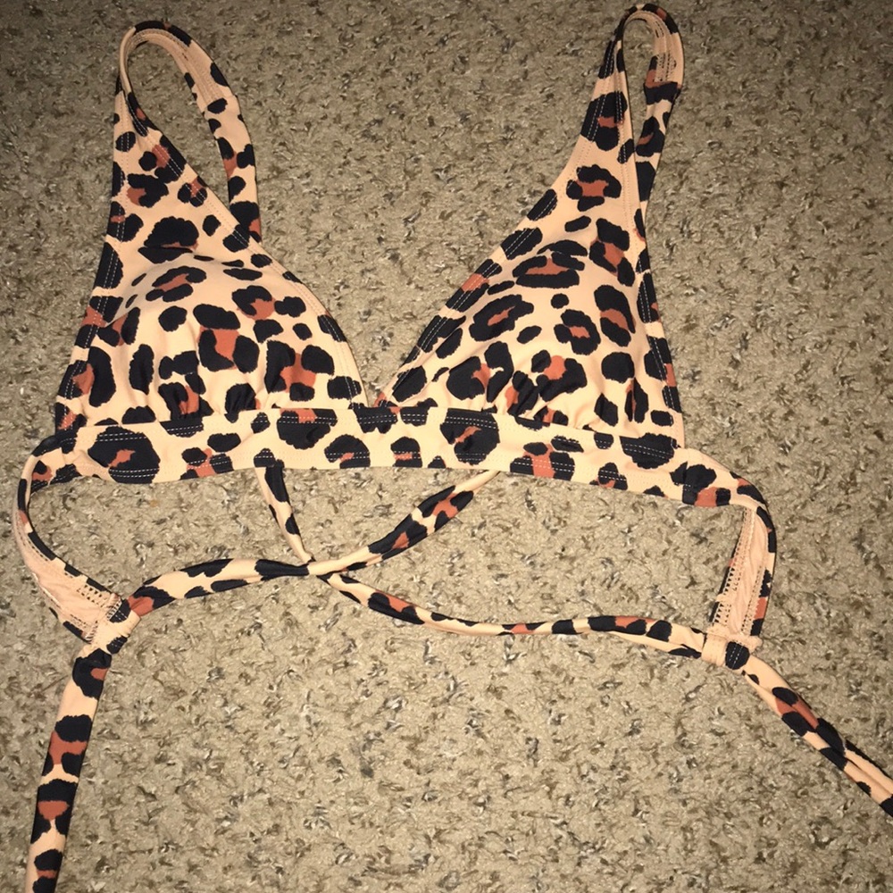 cheetah print bathing suite top